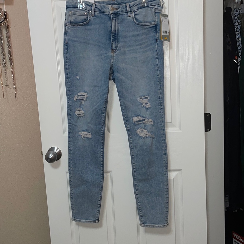 Distressed jeans